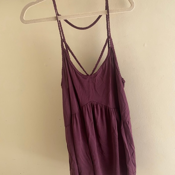 Tops - Violet blouse, with part open back